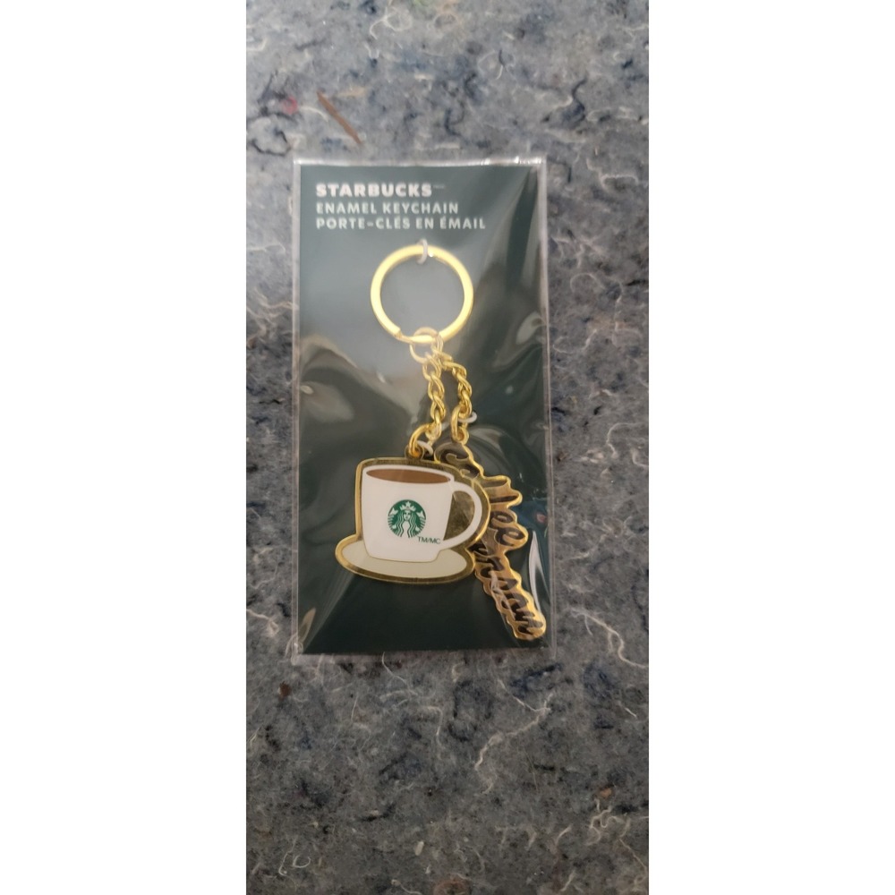 Starbucks Siren Logo Small Keychain Cup WHT NWT